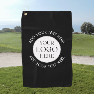 Custom Business Logo and Texts Promotional Modern Golf Towel