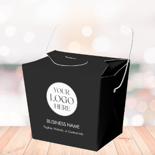 Custom Business Logo and Texts Simple Branded Favor Boxes