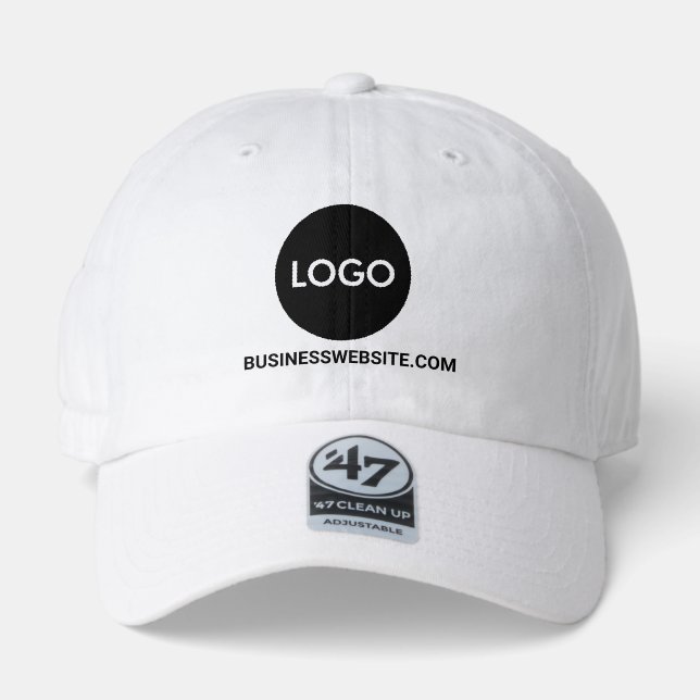 Custom Business Logo and Website  47 Brand Hat (Front)