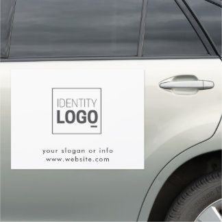 Custom Business Logo and Website Car Magnet Sign