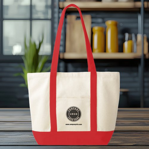 Custom Business Logo and Website Employee Swag Tote Bag