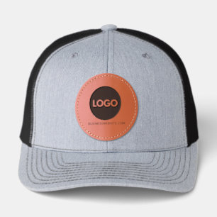 Custom Business Logo and Website  Leather Patch Hat