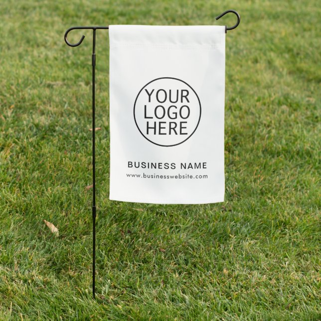Custom Business Logo and Website Minimalist Custom Garden Flag (In SItu)