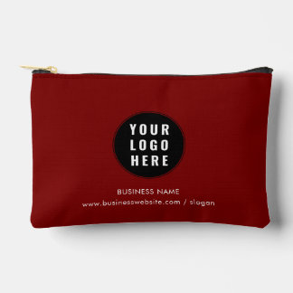 Custom Business Logo and Website Modern Accessory Pouch