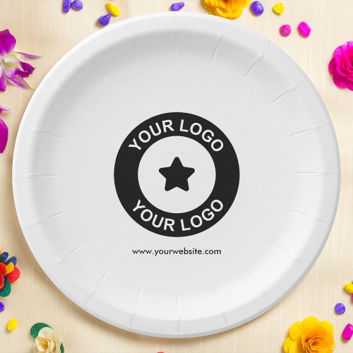 Custom Business Logo and Website Promotional Paper Plates