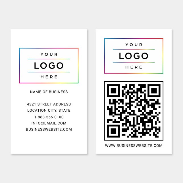 Custom Business Logo and Website QR Code Business Card (Creator Uploaded)