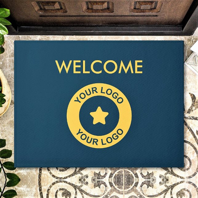 Custom Business Logo And Welcome Text Doormat (Creator Uploaded)