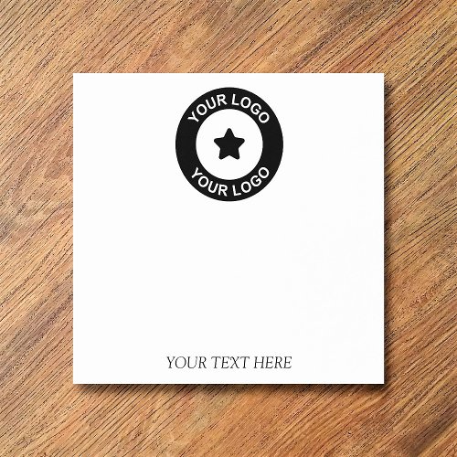 Custom Business Logo And Your Text Post_it Notes
