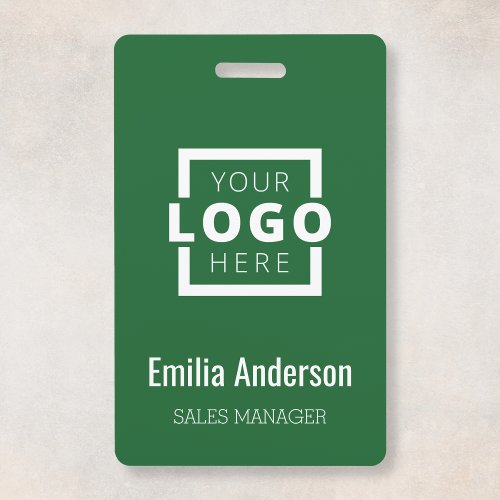 Custom Business Logo Basic Barcode Employee Badge