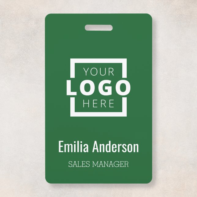 Custom Business Logo Basic Barcode Employee Badge (Creator Uploaded)