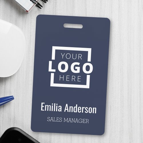 Custom Business Logo Basic Barcode Employee Badge