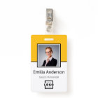 Custom Business Logo Basic Barcode Employee Photo