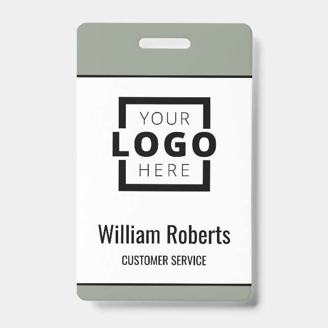 Custom Business Logo Basic Employee Badge (Front)