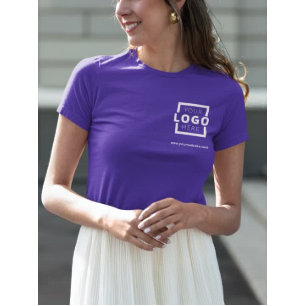 Custom Business Logo Basic Employee Name Purple Badge