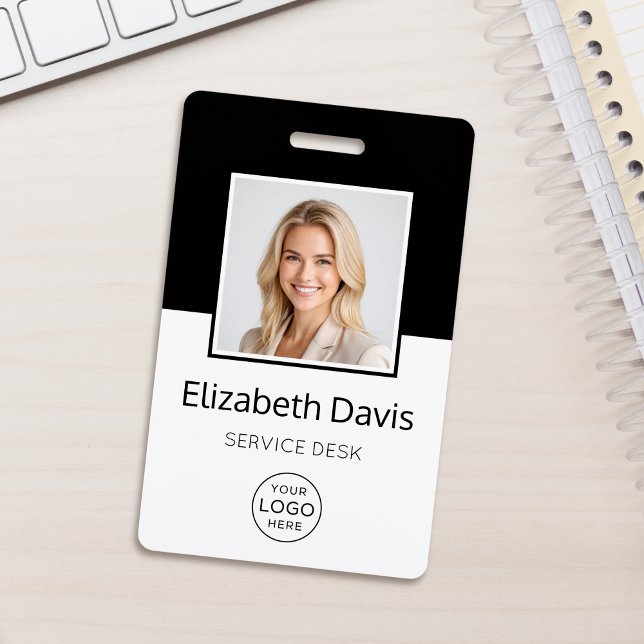 Custom Business Logo Basic Employee Photo Badge (Creator Uploaded)