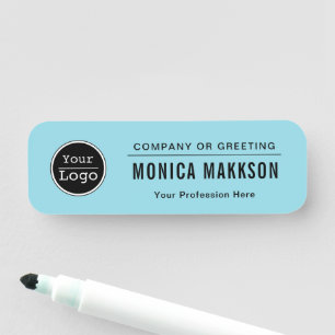 Custom Business Logo Basic Employee Staff Name  Na Name Tag