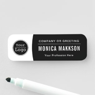Custom Business Logo Basic Employee Staff Name Na Name Tag