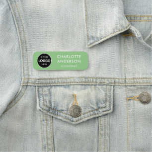 Custom Business Logo Basic Employee Staff Name Nam Name Tag