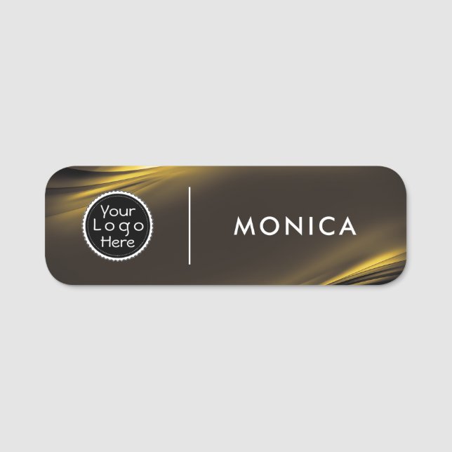 Custom Business Logo Basic Employee Staff Name Tag (Front)