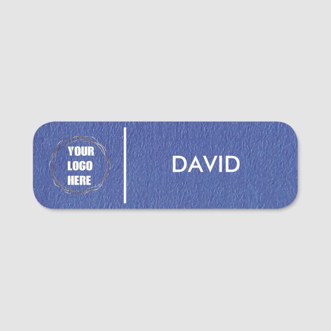 Custom Business Logo Basic Employee Staff Name Tag (Front)