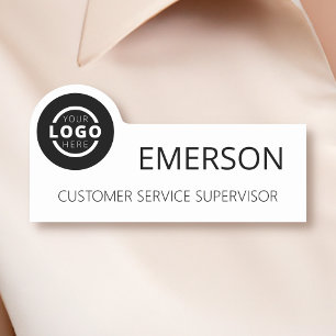 Custom Business Logo Basic Employee Staff Name Tag