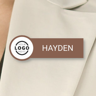 Custom Business Logo Basic Employee Staff Name Tag