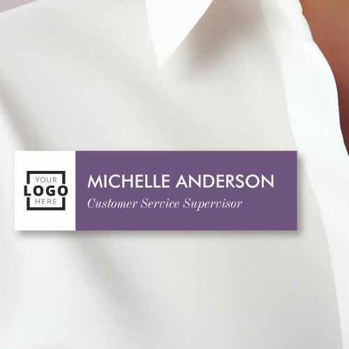 Custom Business Logo Basic Employee Staff Name Tag