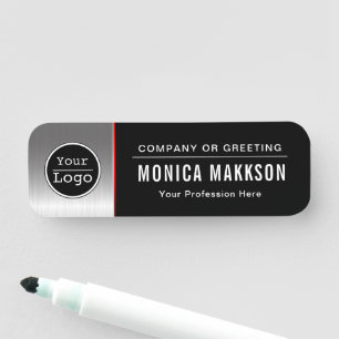 Custom Business Logo Basic Employee Staff Name Tag