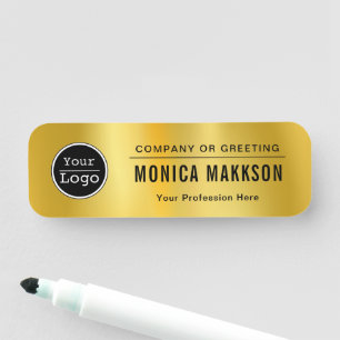 Custom Business Logo Basic Employee Staff Name Tag