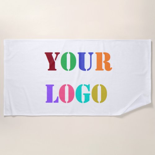 Custom Business Logo Beach Towel _ Choose Colors