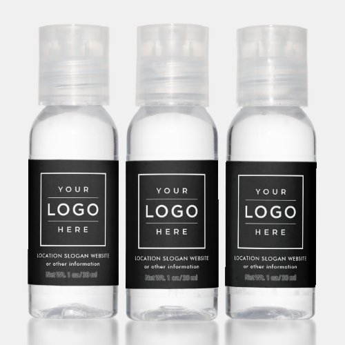 Custom Business Logo Black and White Branded Hand Sanitizer