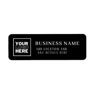 Custom Business Logo Black and White Branded Label