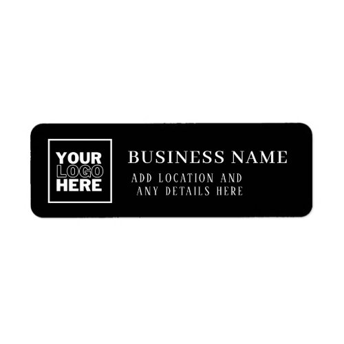 Custom Business Logo Black and White Branded Label
