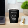 Custom Business Logo Black and White Branded Paper Cups