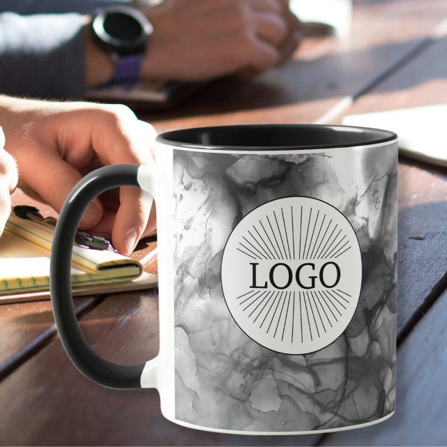Custom Business Logo Black and White  Mug (Creator Uploaded)