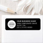 Custom Business Logo Black Company Return Address