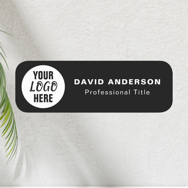 Custom Business Logo Black Name Tag (Creator Uploaded)