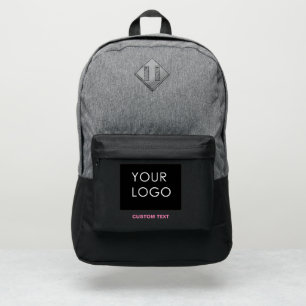 Custom Business Logo Black Port Authority® Backpack