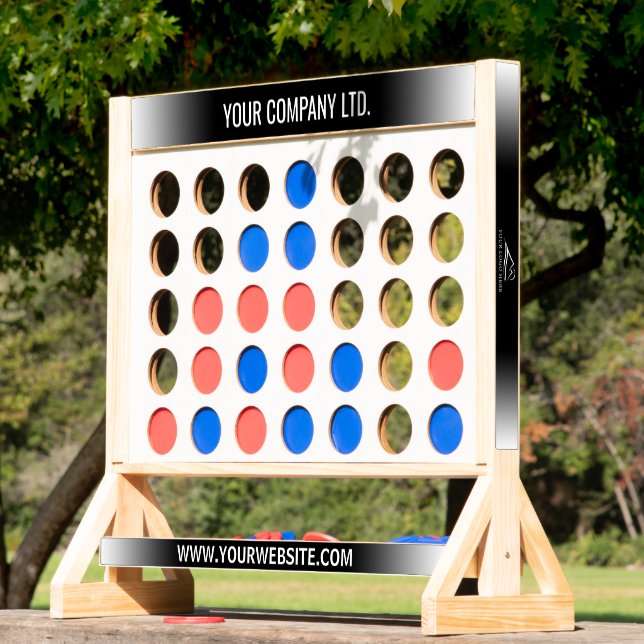 Custom Business Logo Black Promotional Fast Four (Lawn)