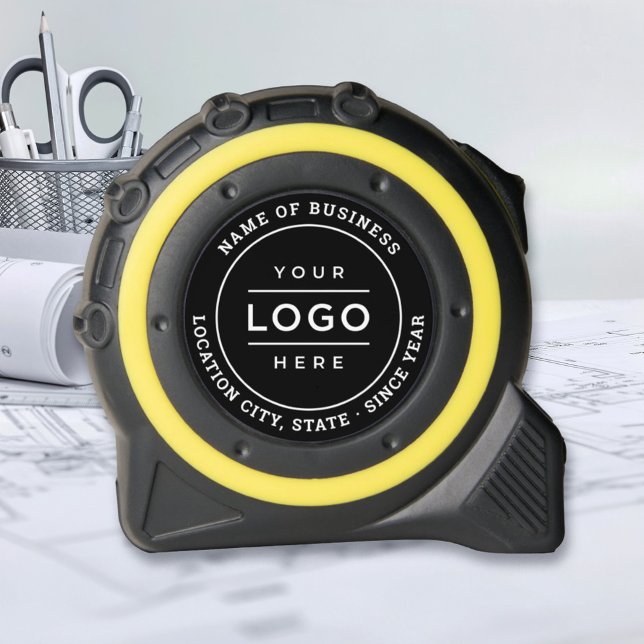 Custom Business Logo Black Stamp Branded Tape Measure (Creator Uploaded)