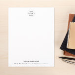 Custom Business Logo Black White Minimalist Simple Letterhead<br><div class="desc">Introducing our Custom Business Logo Black White Minimalist Simple Letterhead. Add your professional business logo and details. Suitable for a professional office and business supply.</div>