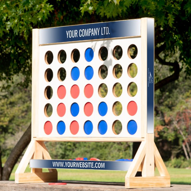 Custom Business Logo Blue Promotional Fast Four (Lawn)