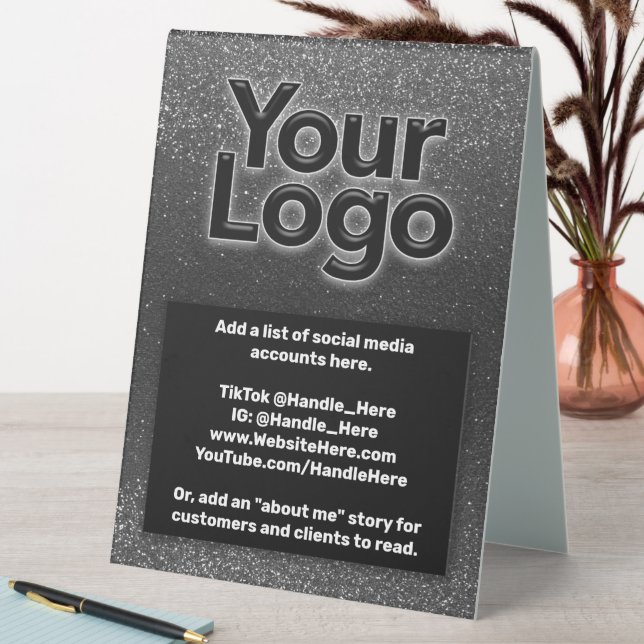 Custom Business Logo Boss Executive Professional   Table Tent (In SItu (Table))