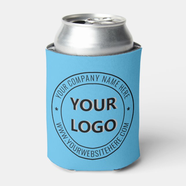 Custom Business Logo Branded Can Cooler Example (Can Front)