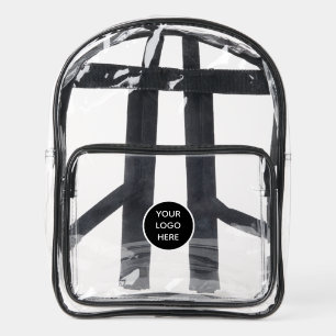 Custom Business Logo Branded Clear Backpack