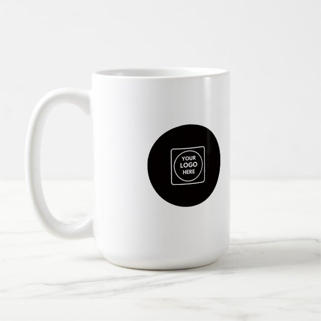 Custom Business Logo Branded Coffee Mug (Left)