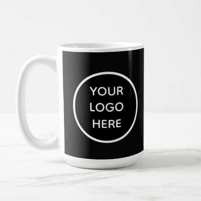 Custom Business Logo Branded Coffee Mug (Left)