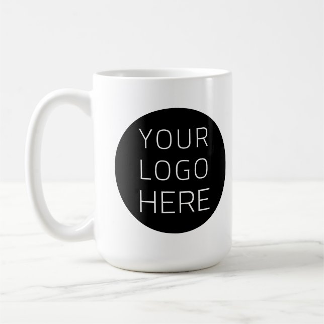 Custom Business Logo Branded  Coffee Mug (Left)