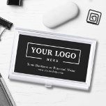 Custom Business Logo Branded Corporate Business Card Case<br><div class="desc">Create your personalized professional business card holder with your own company logo and custom text. Custom branded business card holders are great practical corporate gifts for executives and employees,  and they add a professional touch and promotional value to presenting your cards to customers. No minimum order quantity.</div>