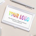Custom Business Logo Branded Corporate Business Card Case<br><div class="desc">Create your personalized professional business card holder with your own company logo and custom text. Custom branded business card holders are great practical corporate gifts for executives and employees,  and they add a professional touch and promotional value to presenting your cards to customers. No minimum order quantity.</div>